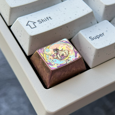 胡桃 1.25U Ctrl键 彩色钛合金键帽 金属键帽阳极工艺