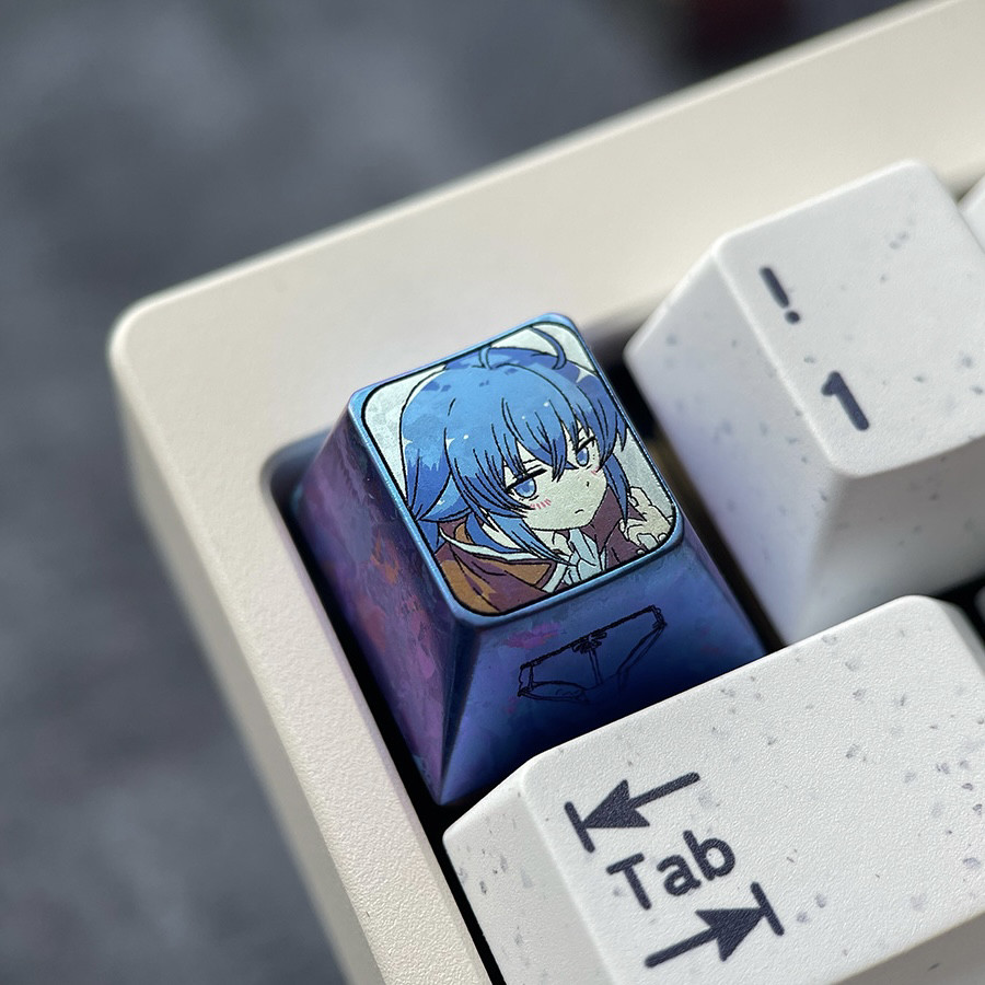 洛琪希 ESC键 镂空透光 彩色钛合金键帽 金属动漫彩色个性键帽