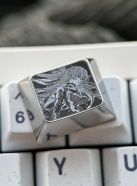 钛次元 明日香 钛合金精密雕刻键帽  二次元动漫1.25U Ctrl Win