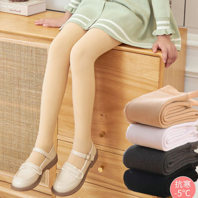 女童连裤袜秋冬肉色打底裤加绒