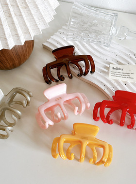 新款加厚4MM百搭醋酸发夹高级感金标鲨鱼夹大发量抓夹女发饰