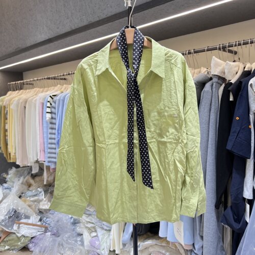 2026春V领白色长袖衬衫T恤韩系温柔简约精致百搭显瘦上衣女10072