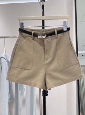 2026夏季新款韩版高腰工装简约短裤女宽松休闲阔腿裤热裤26116