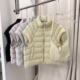 送包～立领短款羽绒服马甲女2026秋冬款宽松保暖95白鸭绒马夹外套