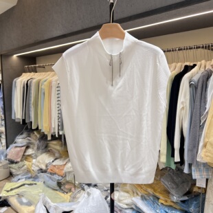 冰丝针织衫 2026夏季 新款 双拉链分机袖 潮26066 上衣女气质简约小衫