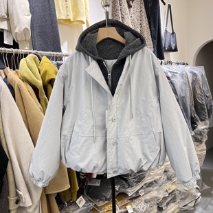 宽松休闲百搭连帽羽绒服女短款 韩版 加厚保暖外套570 新款 2025冬季