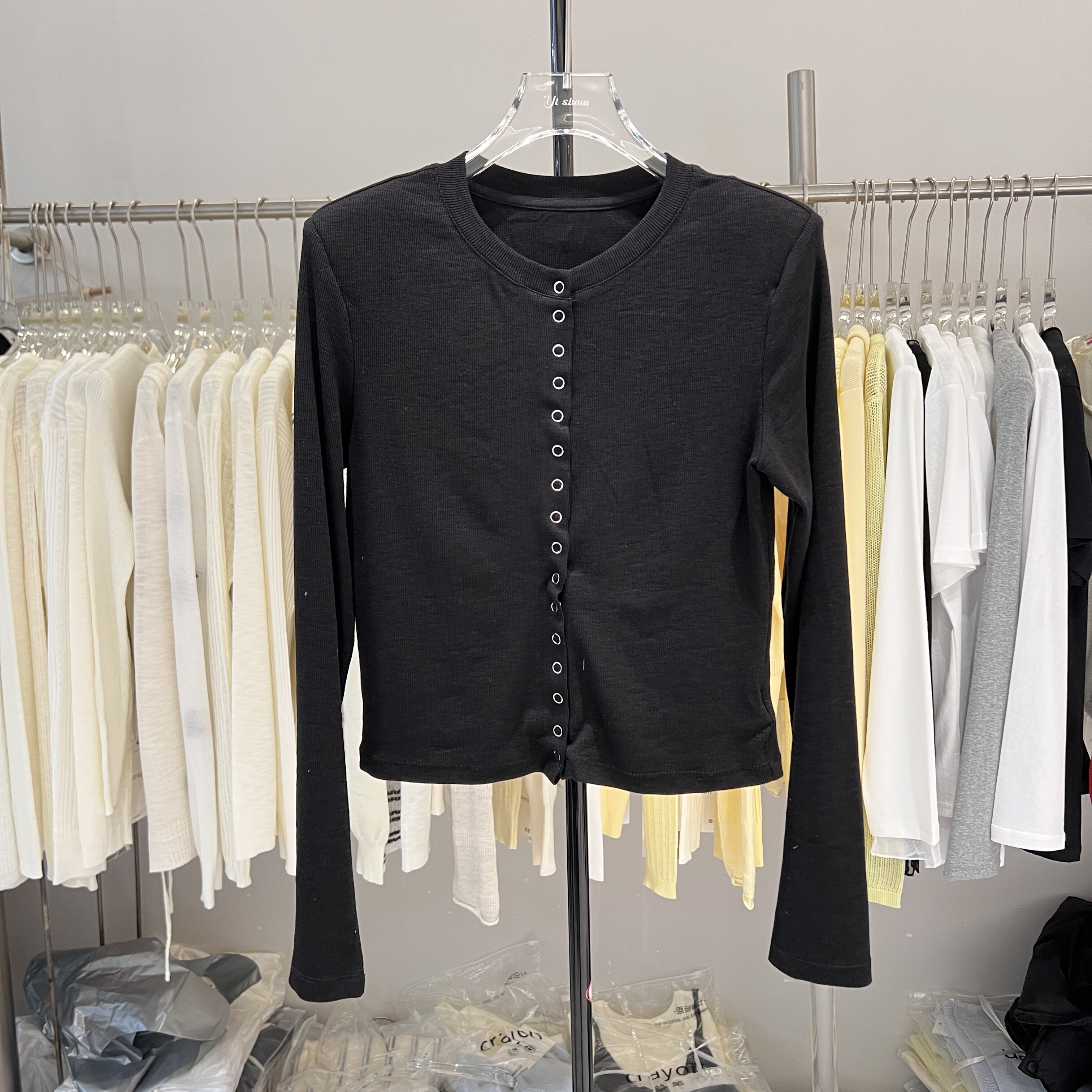 2026春季新款韩版简约时尚减龄针织开衫女长袖防晒薄款上衣2996