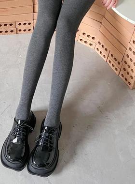 烟灰色连裤袜压力显瘦打底裤袜保暖踩脚丝袜女秋冬季加绒加厚纯色