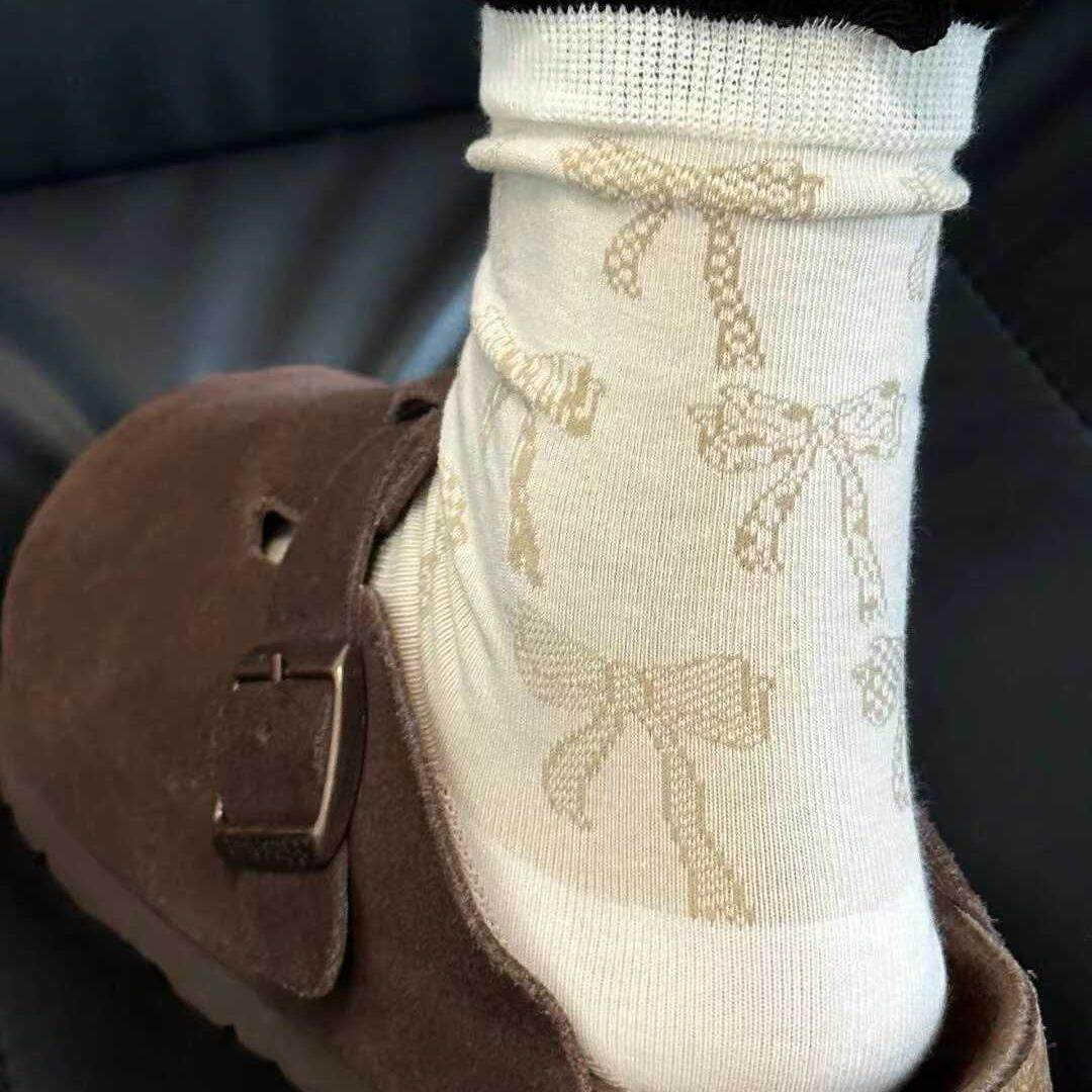 秋冬新款安可拉红袜子女中筒袜ins潮网红款百搭韩系花边堆堆长袜,女士内衣/男士内衣/家居服,中筒袜,淘宝优惠券,粉丝福利购,淘宝优惠卷