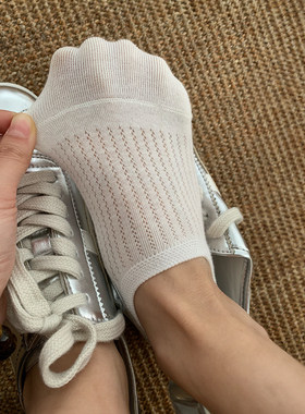 网眼船袜女士防滑不掉跟纯棉透气夏季薄款短袜浅口隐形袜子女夏天