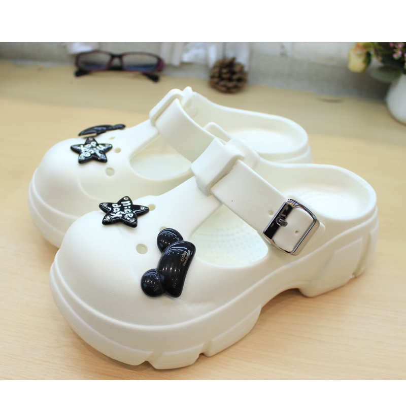 EVA7cm洞洞鞋女凉鞋超高跟松糕