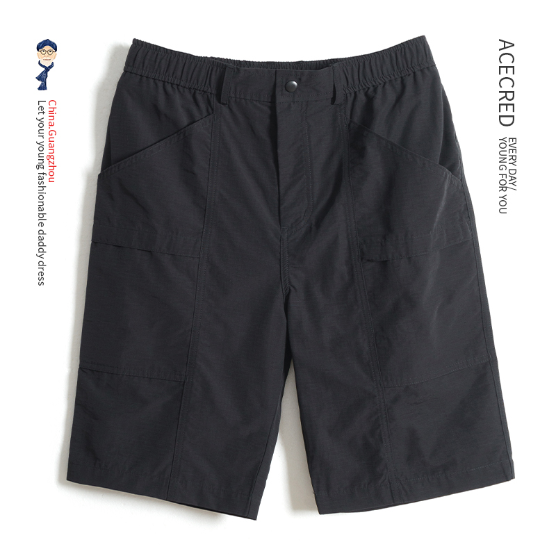 中年爸爸夏装裤子中老年五分裤