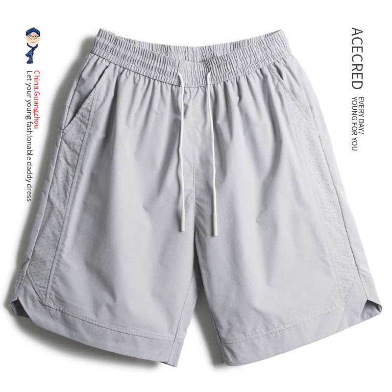 中年爸爸夏装轻薄透气短裤男