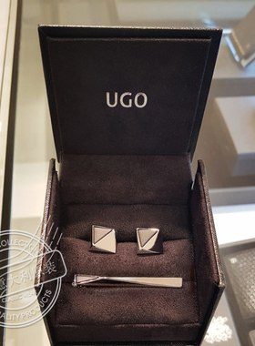 UGO专柜新品袖扣男士轻奢定制简约时尚法式衬衣衫袖口扣高级定制