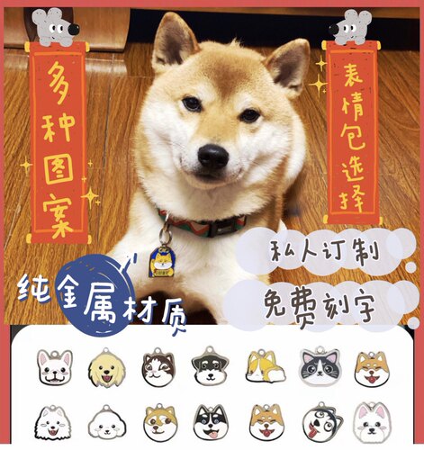 定制电话姓名狗铭牌丢失金属挂件