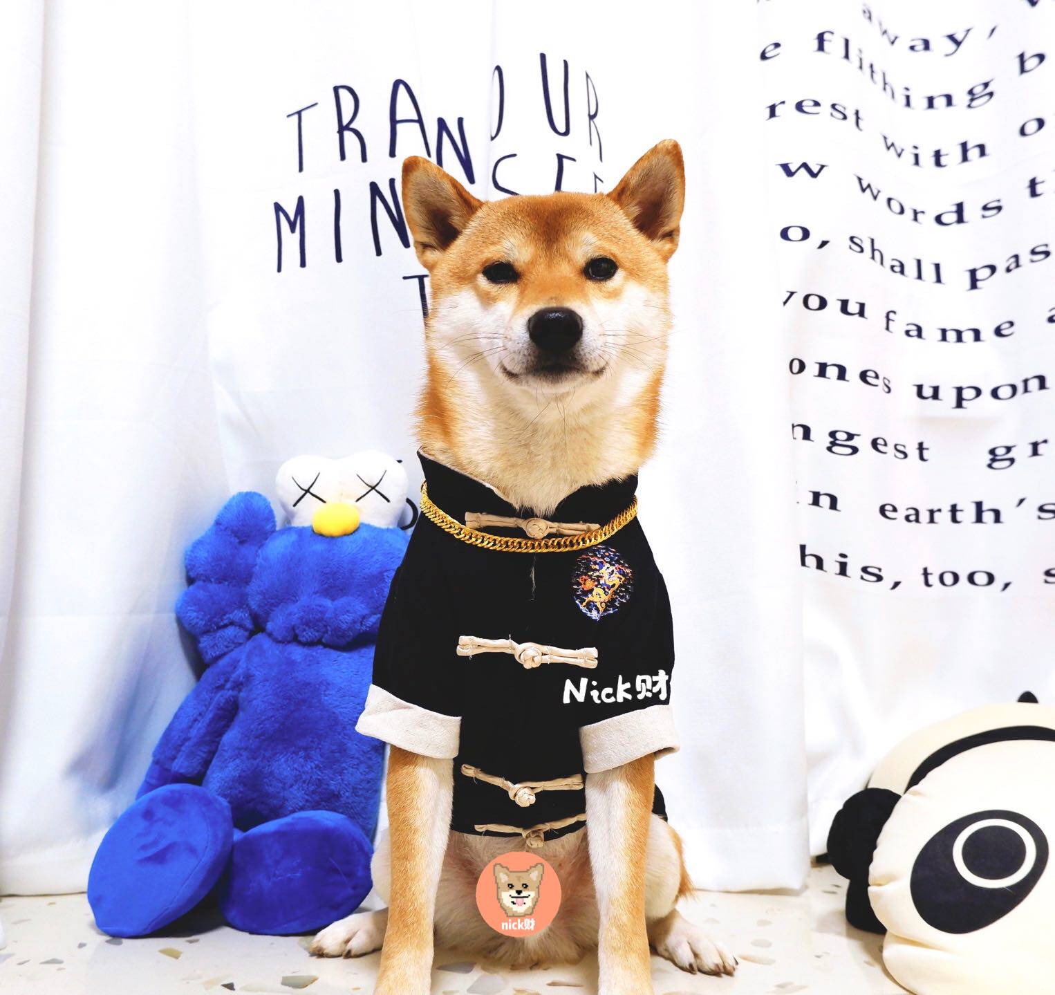 nick财四季款中式柴犬柯基雪拉瑞中国风唐装猫咪狗狗宠物衣服外套