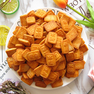 包邮奶香口味儿童小军旗饼干幼儿园加餐糕点休闲童真零食10斤整箱