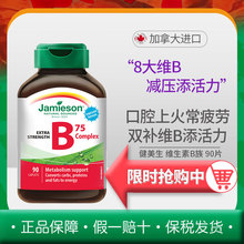 Jamieson健美生维生素B族复合片vb/b2/b6/b12维B熬夜成人缓释片