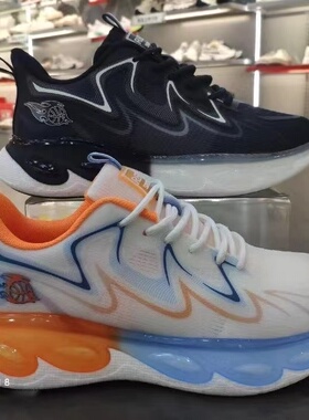 人本2024春新款运动休闲男鞋爆米花底减震跑步鞋男轻便软底18387