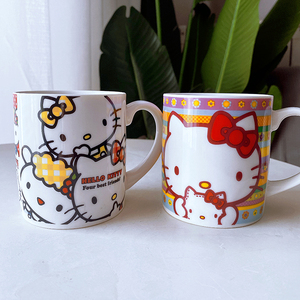 三丽鸥HelloKitty凯蒂猫限定卡通陶瓷马克杯高颜值咖啡杯水杯礼品