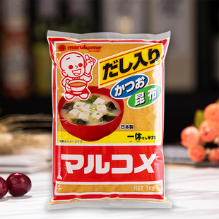 日本进口一休丸米味噌 白味增黄豆酱1kg昆布日式味增汤调料商用