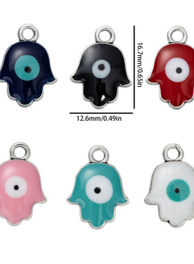 新款恶魔之眼手掌吊坠手工diy饰品配件不锈钢材质配饰工厂