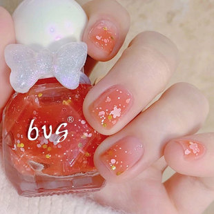 bvg小菱钻水性指甲油免烤可撕拉快干持久护甲亮油显白现货