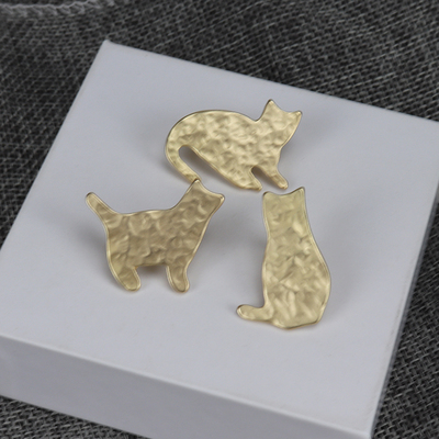 胸针设计师手作哑光猫咪帽子
