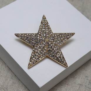 复古经典西装胸针五角星宝石胸花男士女士情侣胸针帽子包包配饰