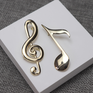 原创时尚简约音符胸针音乐系学生胸针服装帽子包包配饰小礼物