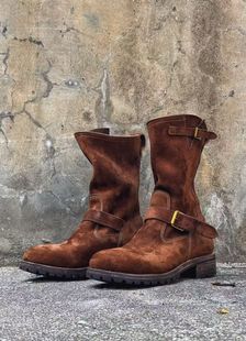 美国julian复古kudu野羚羊皮roadchamp工程师靴engineer boots