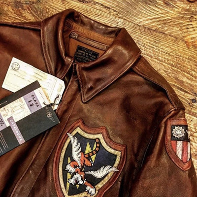 EASTMAN复古皮衣飞虎机车夹克A2