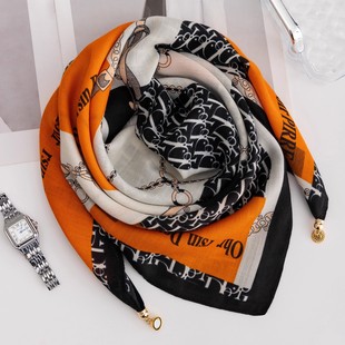 磁吸扣三角护颈防风围脖2025新款围巾女棉麻丝巾秋冬季高级感护颈