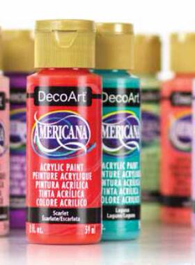 DecoArt颜料分装试用丙烯颜料DA进口压克力 黄绿手作香薰石膏