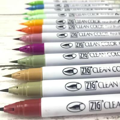 吴竹毛笔头水彩笔1-55漫画上色笔插画笔手账水性纤维笔RB-6000AT