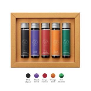 法国Jacques HERBIN 基础系列书写墨水套装 彩色 5色一套