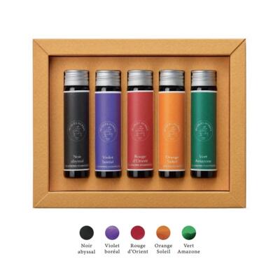 法国Jacques HERBIN 基础系列书写墨水套装 彩色 5色一套