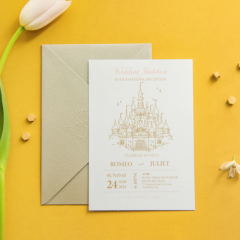 原创婚礼请贴请柬 创意高端定制 西式城堡婚礼请柬