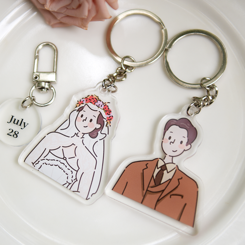 亚克力钥匙扣婚礼伴手礼创意定制