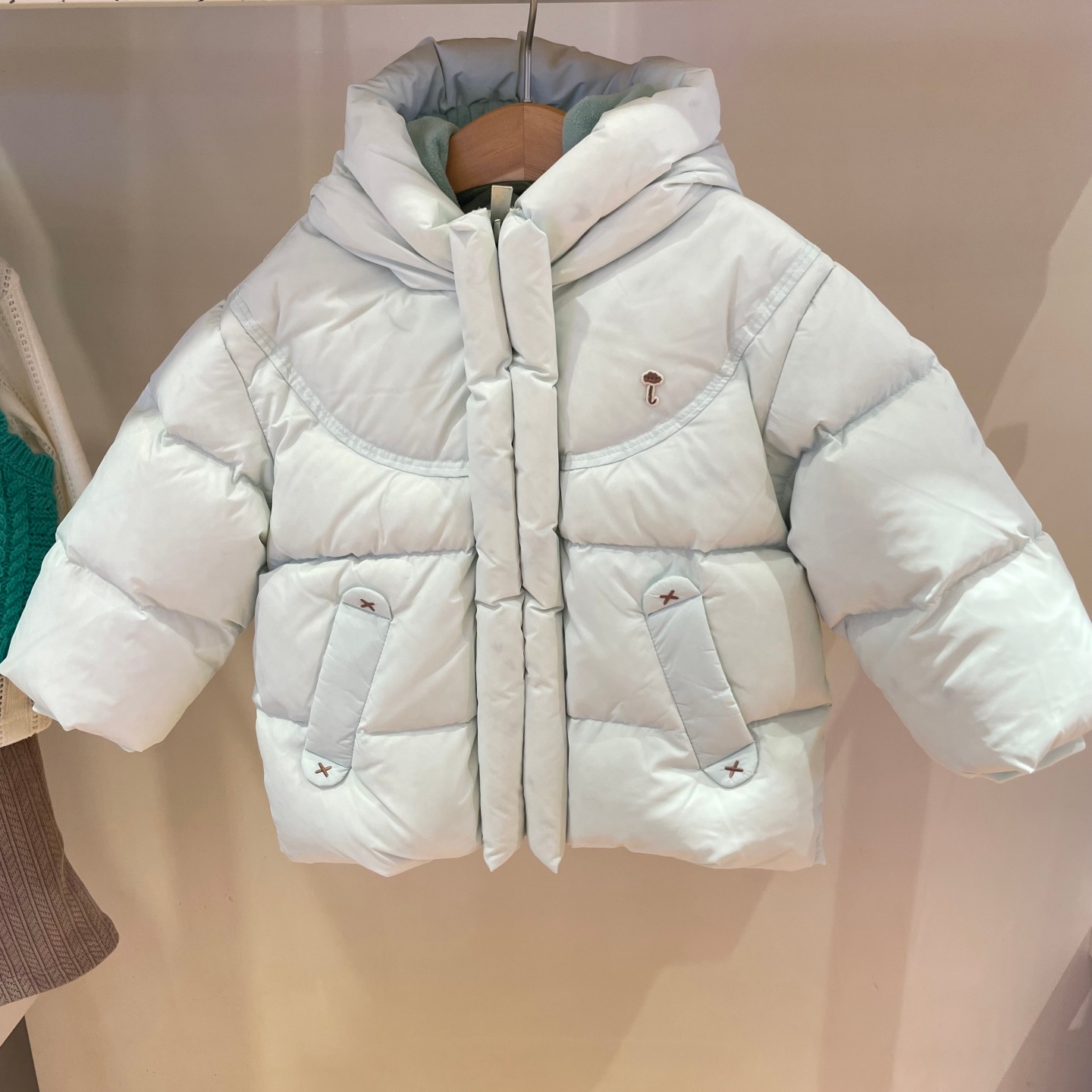 moimoln小云朵专柜正品25冬男女童保暖连帽羽绒服短款M254DMB08P