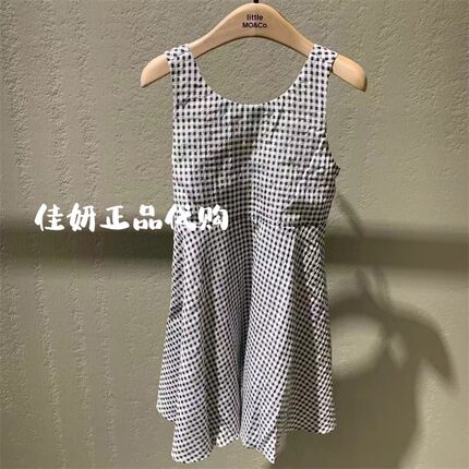 little moco专柜正品24年夏女童露背洋气无袖连衣裙KBD2DRST12奥