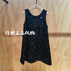 little moco专柜正品24年冬女童珠片派对风无袖连衣裙KBD4DRS007