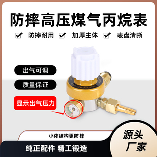 新款丙烷减压器煤气液化气表出气压力可以调节防爆表头显示出气