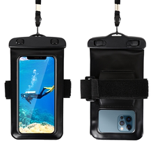 手机防水袋可触屏游泳装备骑手通用手机袋带绑带密封透明潜水套新