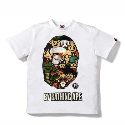 日系潮牌夏装儿童体恤七龙珠卡通印花男童女童纯棉短袖T恤中大童