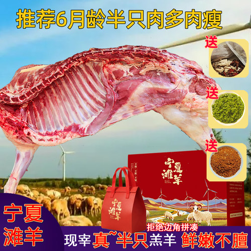 羊肉新鲜宁夏滩羊半只羊10羊腿羊排全整羊盐池内蒙古滩羊肉礼盒