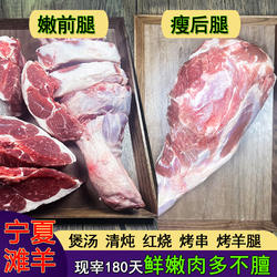 羊腿新鲜整只羊肉宁夏滩羊纯羊后腿肉生鲜盐池烤内蒙滩羊肉羊小腿
