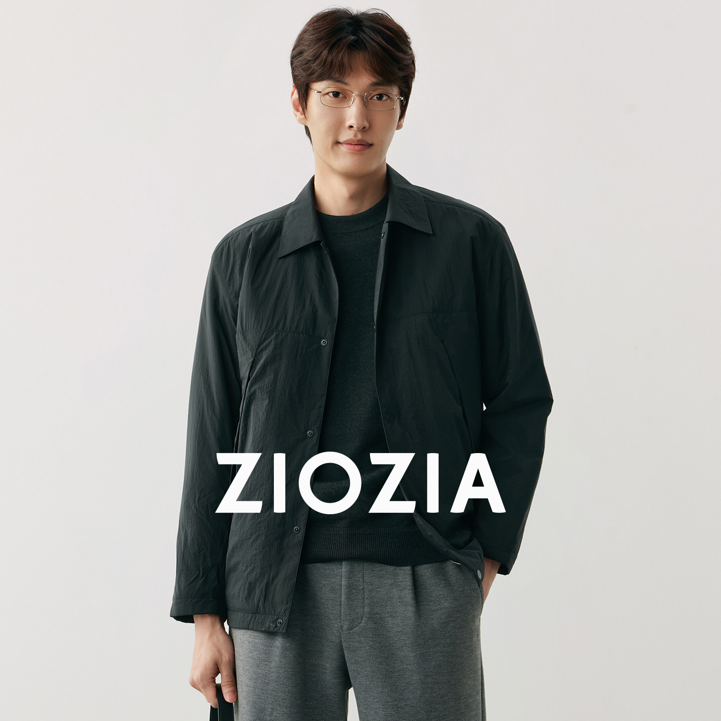 ZIOZIA男装26冬季保暖短款翻领棉服夹克外套TJDF4206B
