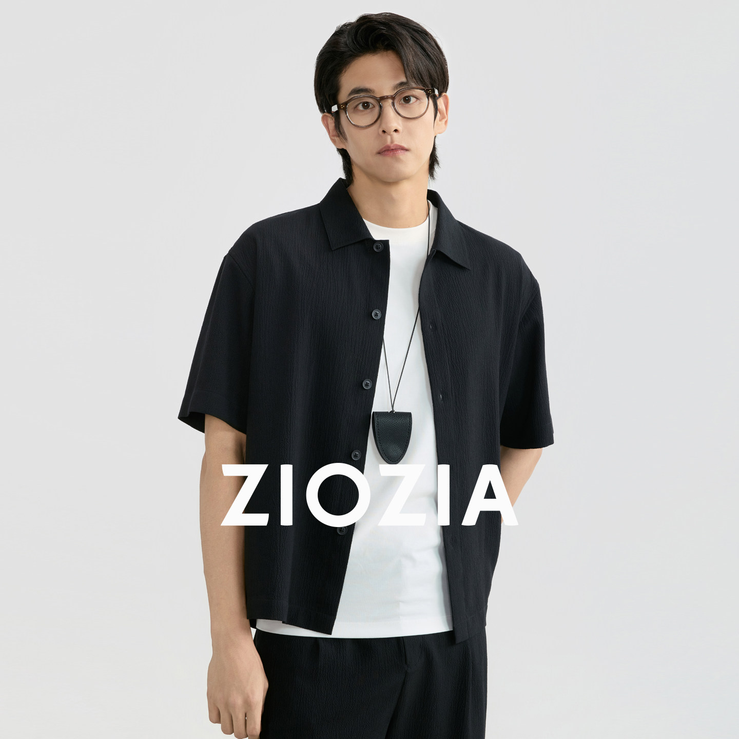 【肌理感】ZIOZIA通勤男装26夏季干爽透气微阔休闲中青年短袖衬衫