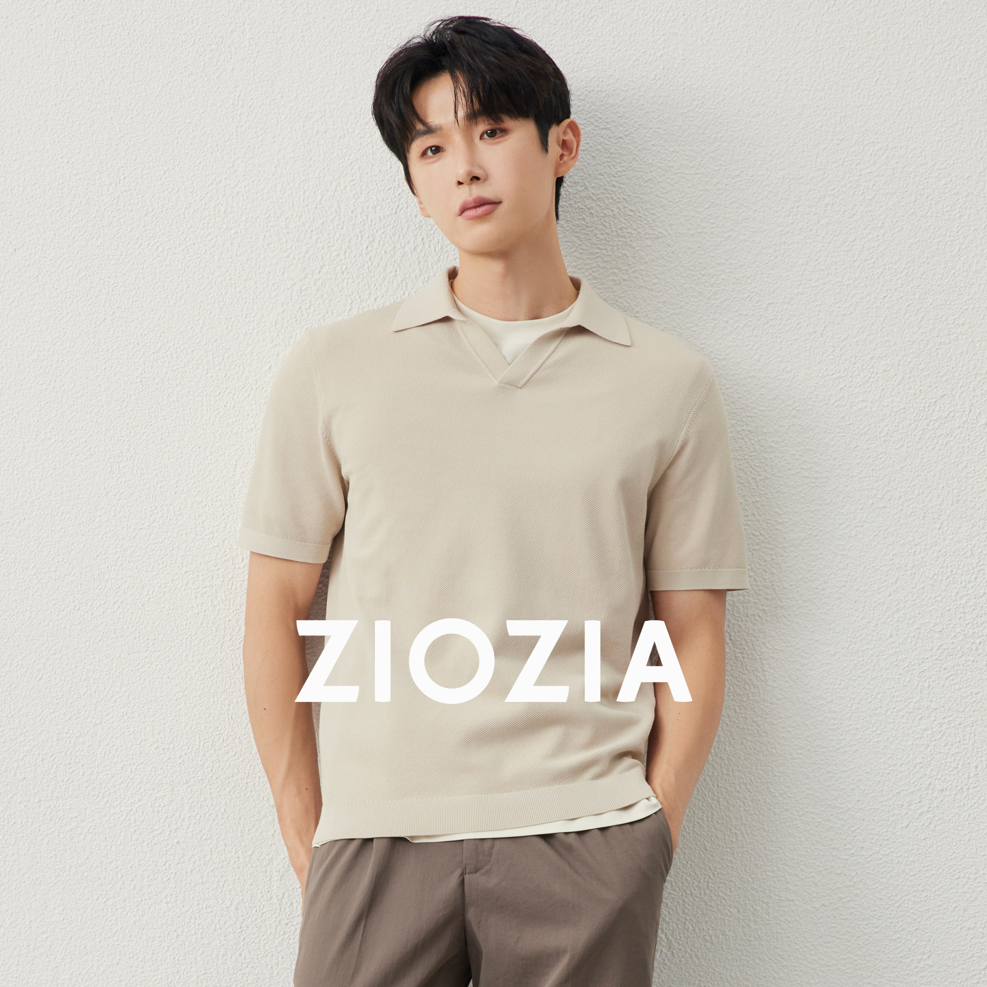 ZIOZIA通勤男装夏海鸥领polo衫